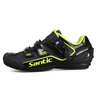 Sepatu Sepeda Santic Abu Hitam - Sepatu Sepeda Tanpa Cleat Road Bike - Sepatu Sepeda Non Cleat MTB Santic - Sepatu Sepeda Non Cleat Hitam Abu