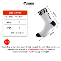 Cycling Socks Kaos Kaki Khusus Untuk Bersepeda Merek Santic Premium Motif Strip Belakang