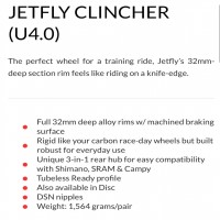 Novatec Jetfly Wheelset RIMS NOVATEC JETFLY CLINCHER (U4.0)