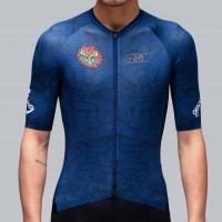 Jersey Sepeda ASING × GRC LIMITED JERSEY - NAVY Pakaian Sepeda GRC