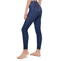 Celana sepeda padding pnjang wanita motif jeans WL1C04130