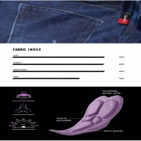Celana padding pendek celana sepeda wanita motif jeans padding WL1C05135