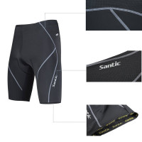 Santic Fred Black Men Padded Cycling Shorts