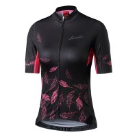 Santic Pink Feather Women Jersey Short Sleeve Jersey Wanita Santic Lengan Pendek L8C02134