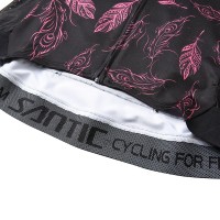Santic Pink Feather Women Jersey Short Sleeve Jersey Wanita Santic Lengan Pendek L8C02134