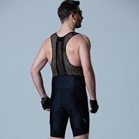 Santic Men Cycling Padded Bib Shorts Pro Fit Summer Italian Imported Fabric Cushion Pad Breathable Cycling Clothings M7C05094