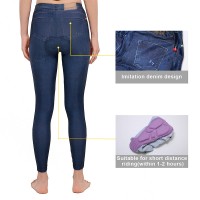 Celana sepeda padding pnjang wanita motif jeans WL1C04130