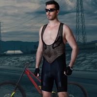 Santic Men Cycling Padded Bib Shorts Pro Fit Summer Italian Imported Fabric Cushion Pad Breathable Cycling Clothings M7C05094