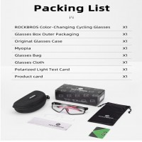 Kacamata Olaharaga Sepeda ROCKBROS Photochromic UV400 Warna Hitam