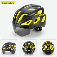 Helm Sepeda Rockbros Dengan Kacamata Include Visor Helm Road Bike MTB - Merah
