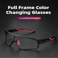 Kacamata Olaharaga Sepeda ROCKBROS Photochromic UV400 Warna Hitam