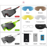 Kacamata Sepeda - Bicycle Goggle - Kacamata Gowes - Kacamata Roadbike - Kacamata Polarized Rockbros Warna Hitam