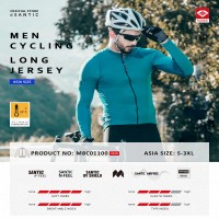 Jersey sepeda lengan panjang santic WM8C01100