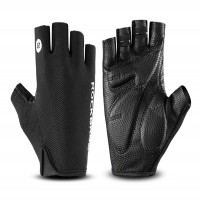 Sarung Tangan Sepeda Rockbros Road Bike MTB Cycling Glove Half Finger - Hitampolos