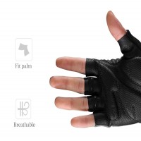 Sarung Tangan Sepeda Rockbros Road Bike MTB Cycling Glove Half Finger - Hitampolos