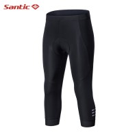 Celana Padding Santic Santic Summer Men Cycling 3/4 Shorts 4D Padded Shockproof Breathable Bicycle Bike Short Pants Tights WM1C05131