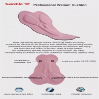 Celana Sepeda Wanita Pendek Santic Summer Cycling Shorts For Women 4D Padded Shockproof Breathable Bicycle Bike Half Pants Tights L1C05126H Banda 2
