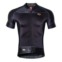 Jersey Sepeda Santic Santic Jindu Black Men Jersey Short Sleeve M7C02121