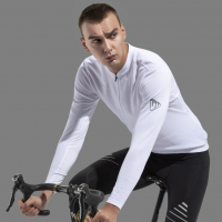 Jersey Sepeda Pakaian Sepeda Santic New Men Cycling Jersey Long Sleeves Fit Comfortable Sun-protective Road Bike Tops MTB Jerseys Asian Size K20M3178